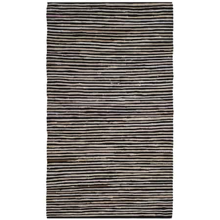 Safavieh Rag Rug Medium Rectangle Area Rug, Black and Multi - 6 x 9 ft. RAR130Q-6